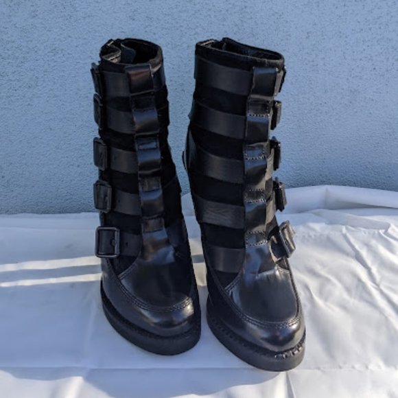 ALL SAINTS BLACK WIDOW STILETTO BOOTS - BLACK WIDOW - EU 39/US 8 - Picture 14 of 16